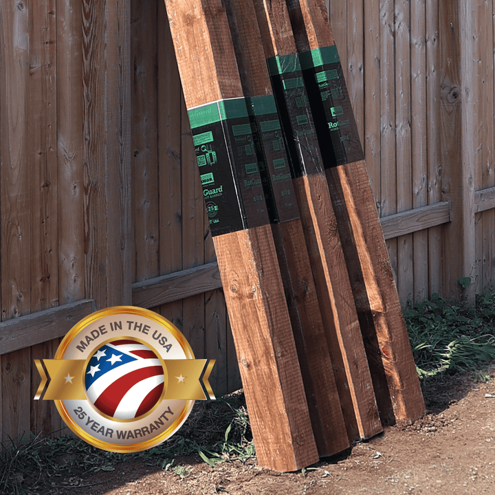 RotGuard™ - 20' Foot Roll RotGuard™ - 20' Foot Roll 20' Foot Roll - Fits All Post Sizes RotGuard™ self-adhesive wrap - Rot Barrier Fence Armor