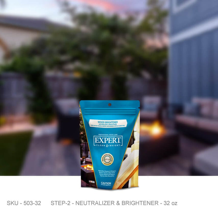 EXPERT Wood Care - Wood Brightener EXPERT Wood Care - Wood Brightener 32 oz Wood Restoration Products Stain & Seal Experts Store