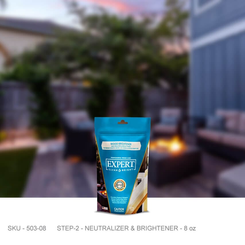 EXPERT Wood Care - Wood Brightener EXPERT Wood Care - Wood Brightener 8 oz Wood Restoration Products Stain & Seal Experts Store