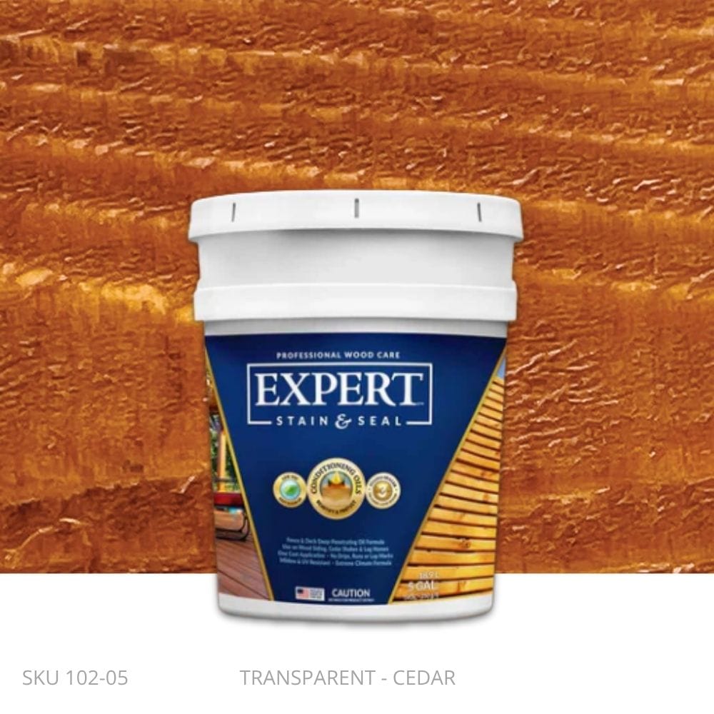 EXPERT Stain & Seal - Transparent Cedar EXPERT Stain & Seal - Transparent 5 Gallon Pail / Cedar New-Stain & Seal Experts Deck Stain Fence Armor