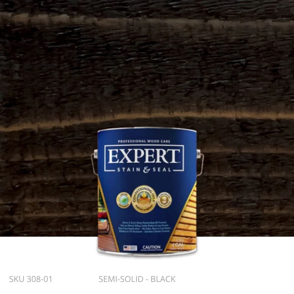 EXPERT Stain & Seal - Semi-Solid EXPERT Stain & Seal - Semi-Solid 1 Gallon Pail / Black New-Ornamental Post Protection - Demi Fence Armor