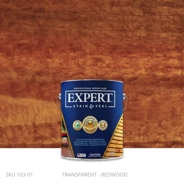 EXPERT Stain & Seal - Transparent Redwood EXPERT Stain & Seal - Transparent 1 Gallon Pail / Redwood New-Stain & Seal Experts Deck Stain Fence Armor