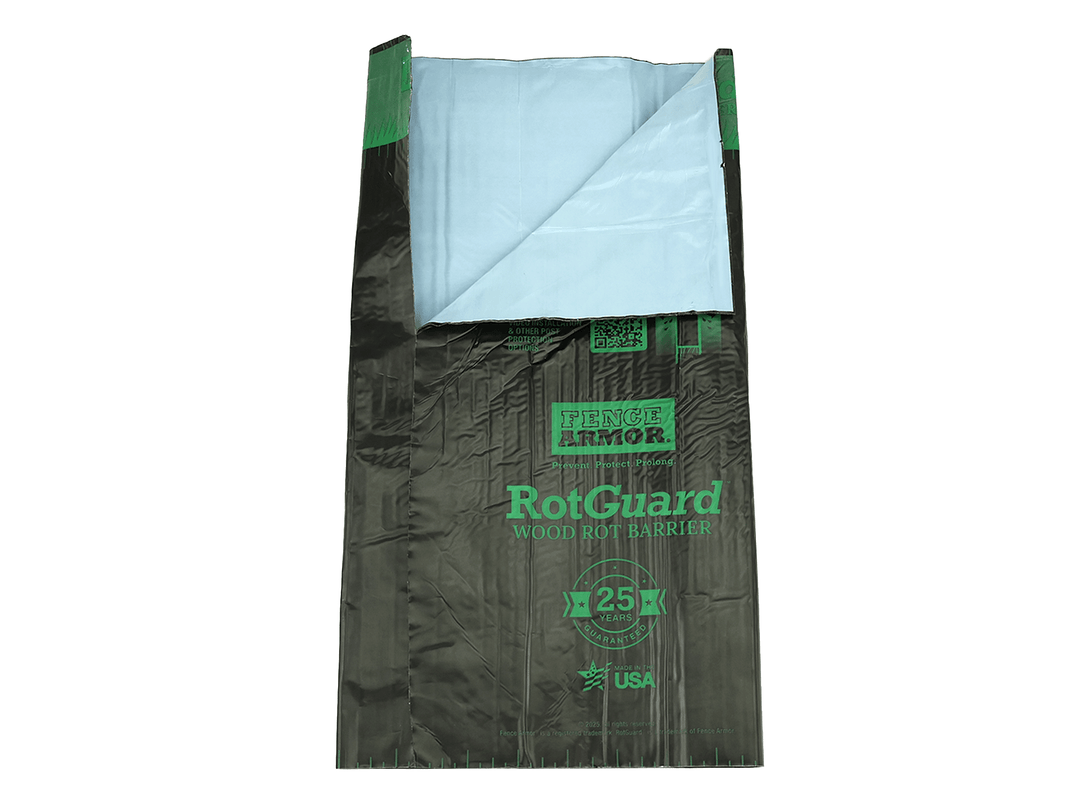 RotGuard™ - 4x4 Series RotGuard™ - 4x4 Series 4x4 Posts or smaller RotGuard™ self-adhesive wrap - Rot Barrier Fence Armor