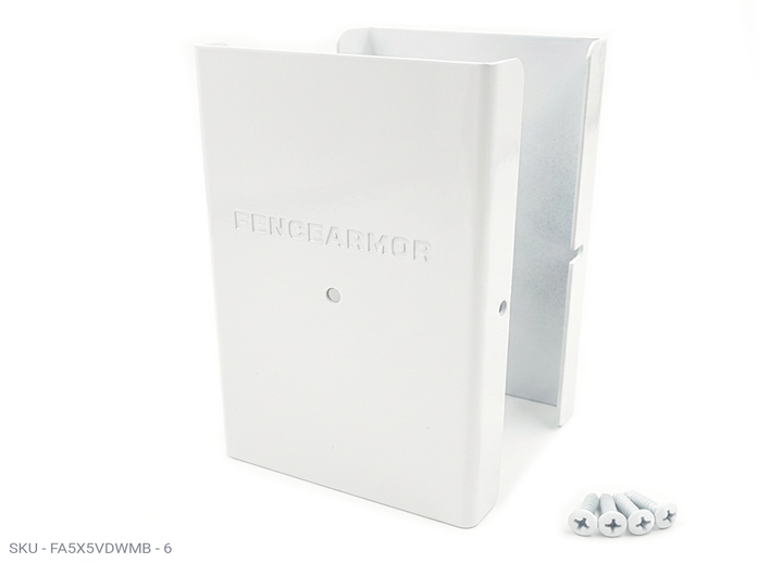 Privacy Fence Post Protection – 6˝ Tall Demi Post Protection – 6˝ Tall & Fence Armor 5.00" x 0.50" / White Demi Full Post Protection 6" Tall - Pairs Fence Armor